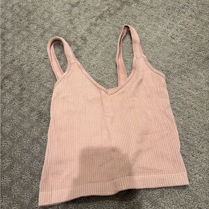 Ribbed Pink Tank Top